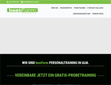 Tablet Screenshot of bestform-ulm.de
